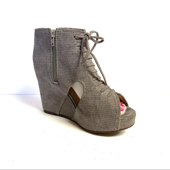 Jeffrey Campbell Shoes - Jeffrey Campbell Perforated Wedge Peep Toe Bootie